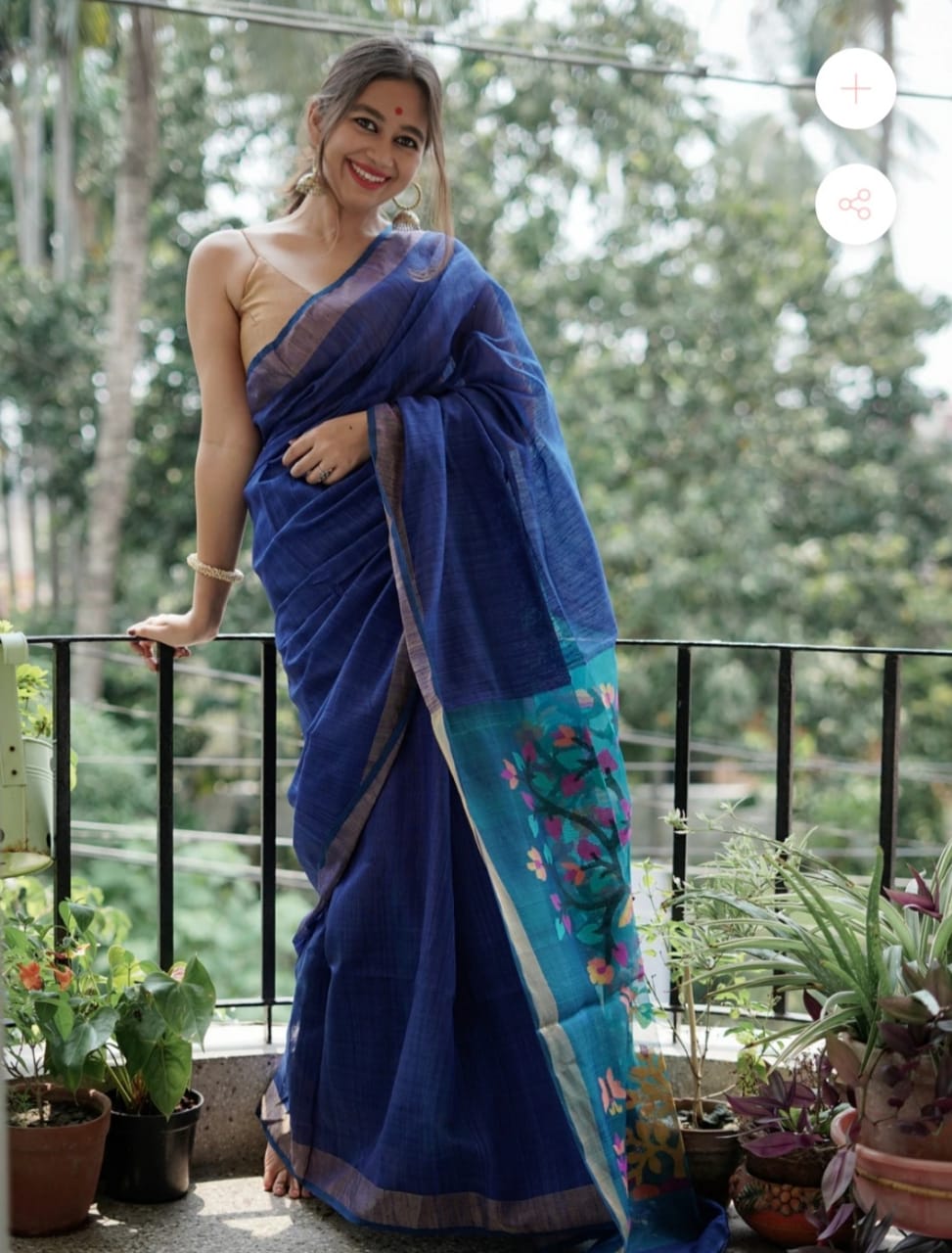 Women's Kanjivaram Banarasi Soft Cotton Silk Woven Saree With Blouse piece