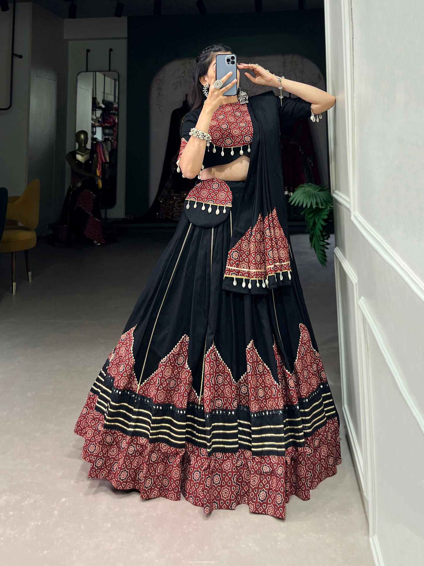 BOLD DESIGNER GOTA PATTI WORK NAVARATRI COLLECTION LEHNGA CHOLI COLLECTION