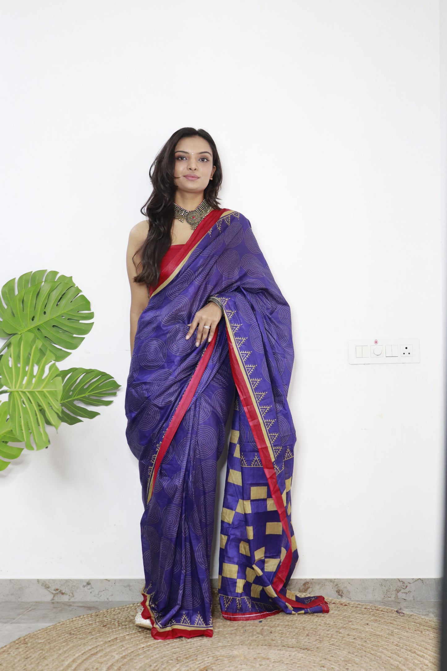 Handicraft Women's Hand Block Print Pure soft Cotton Saree With Blouse Piece