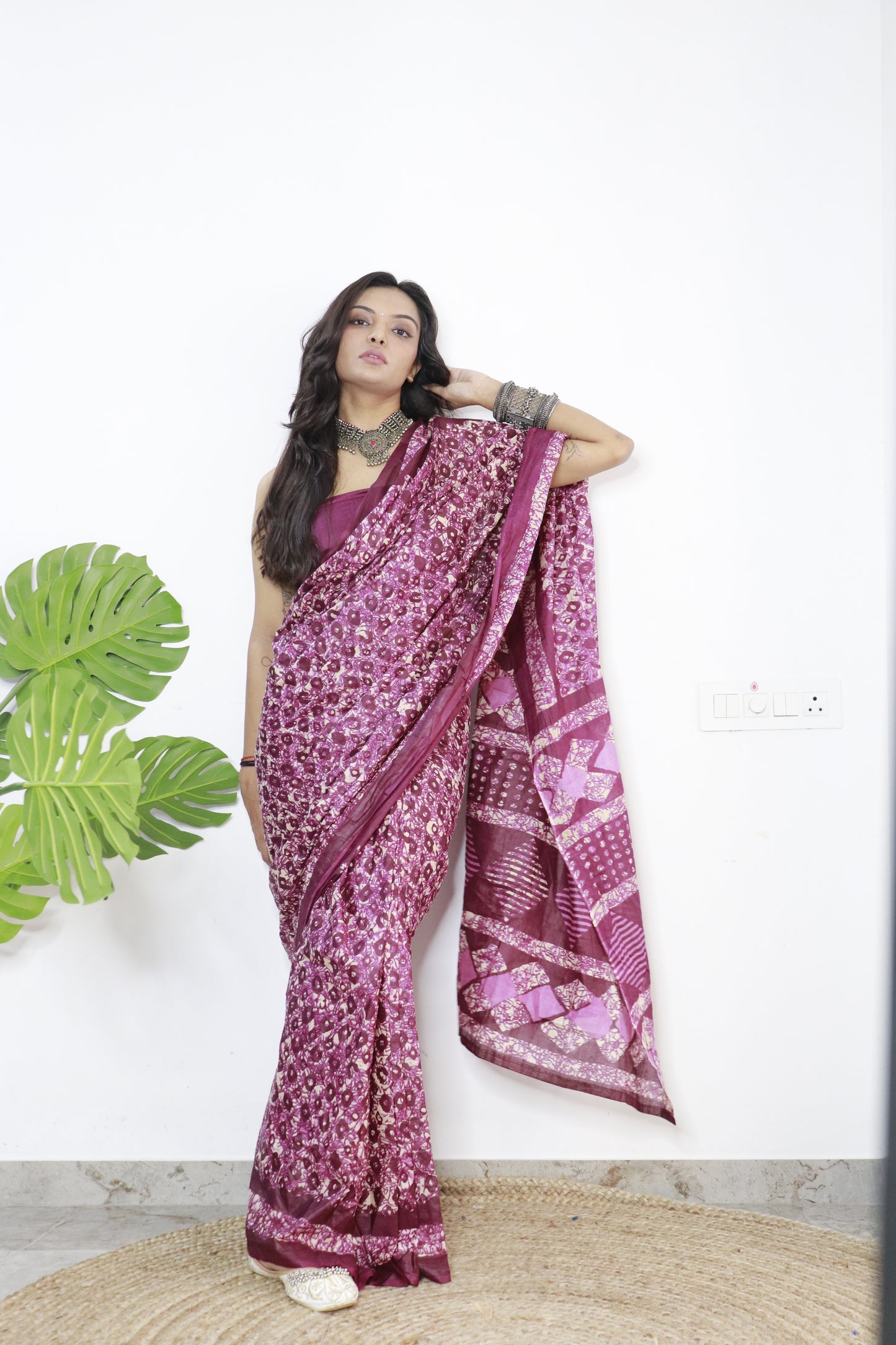 Elegant Women's Jaipuri Hand Block Print Pure soft Cotton Saree With Blouse Piece