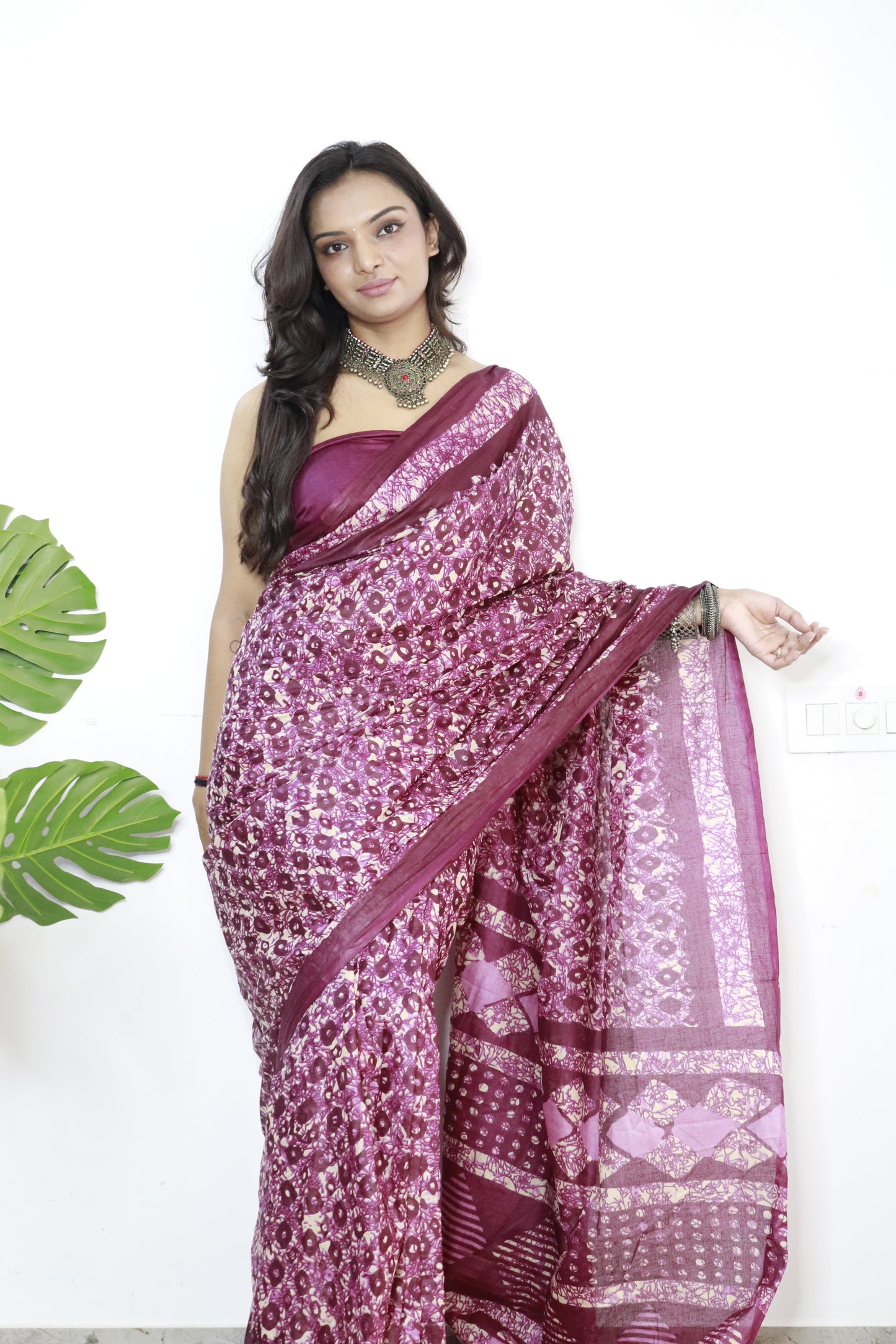 Elegant Women's Jaipuri Hand Block Print Pure soft Cotton Saree With Blouse Piece