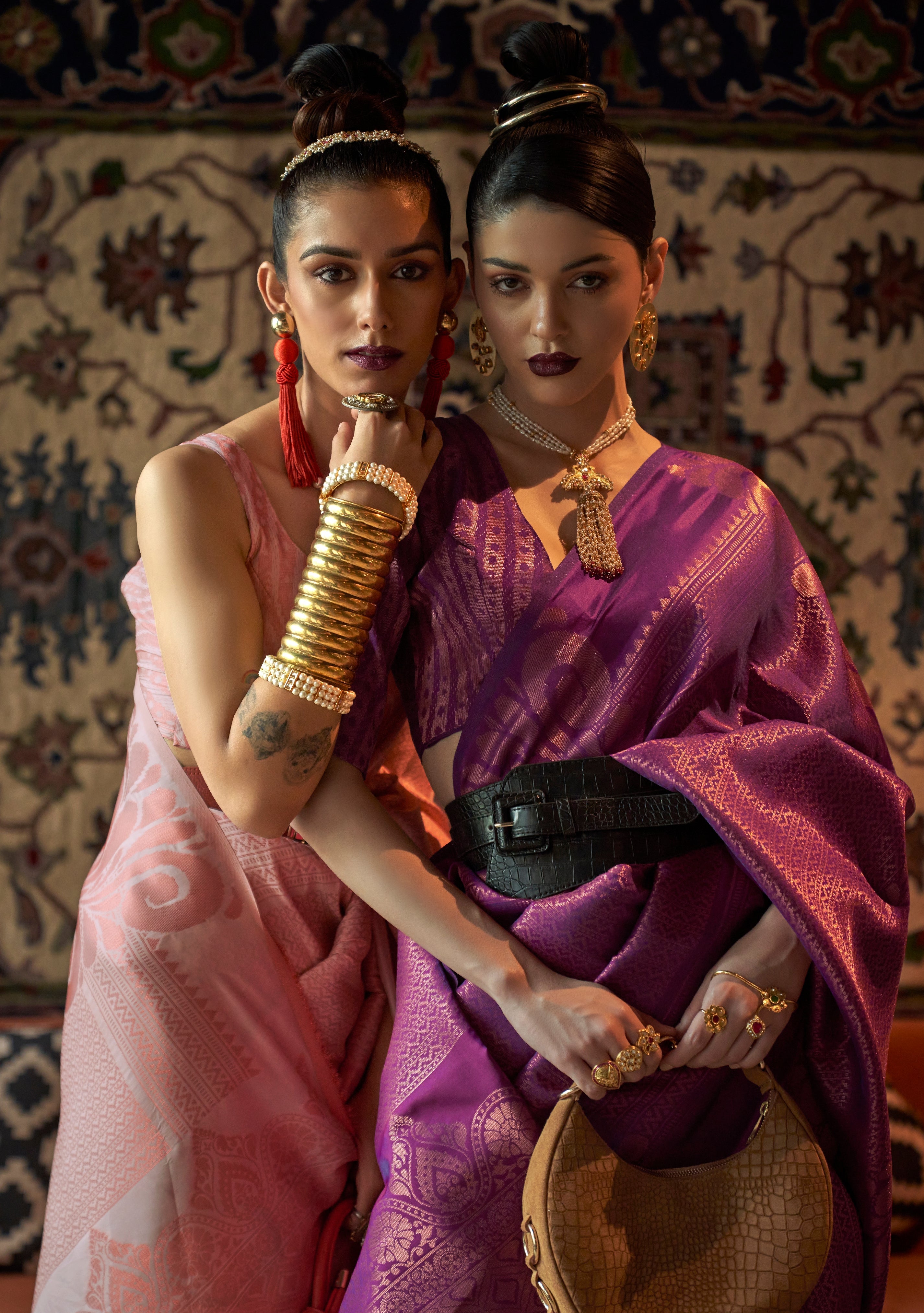 KANMANI SILK Copper Zari Handloom Weaving saree