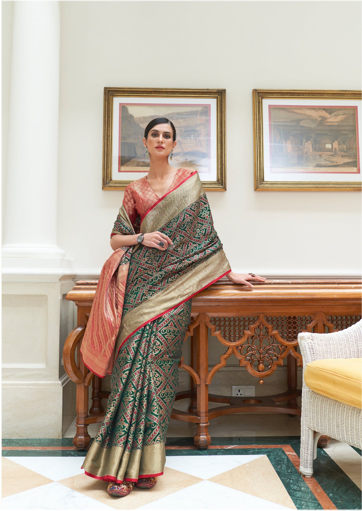 KAHILYA SILK TRADITIONAL INDIAN PATOLA SILK SAREE