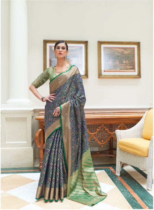 KAHILYA SILK TRADITIONAL INDIAN PATOLA SILK SAREE