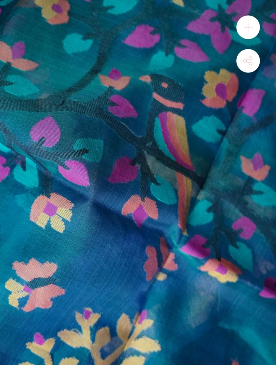 Women's Kanjivaram Banarasi Soft Cotton Silk  Woven Saree With Blouse piece