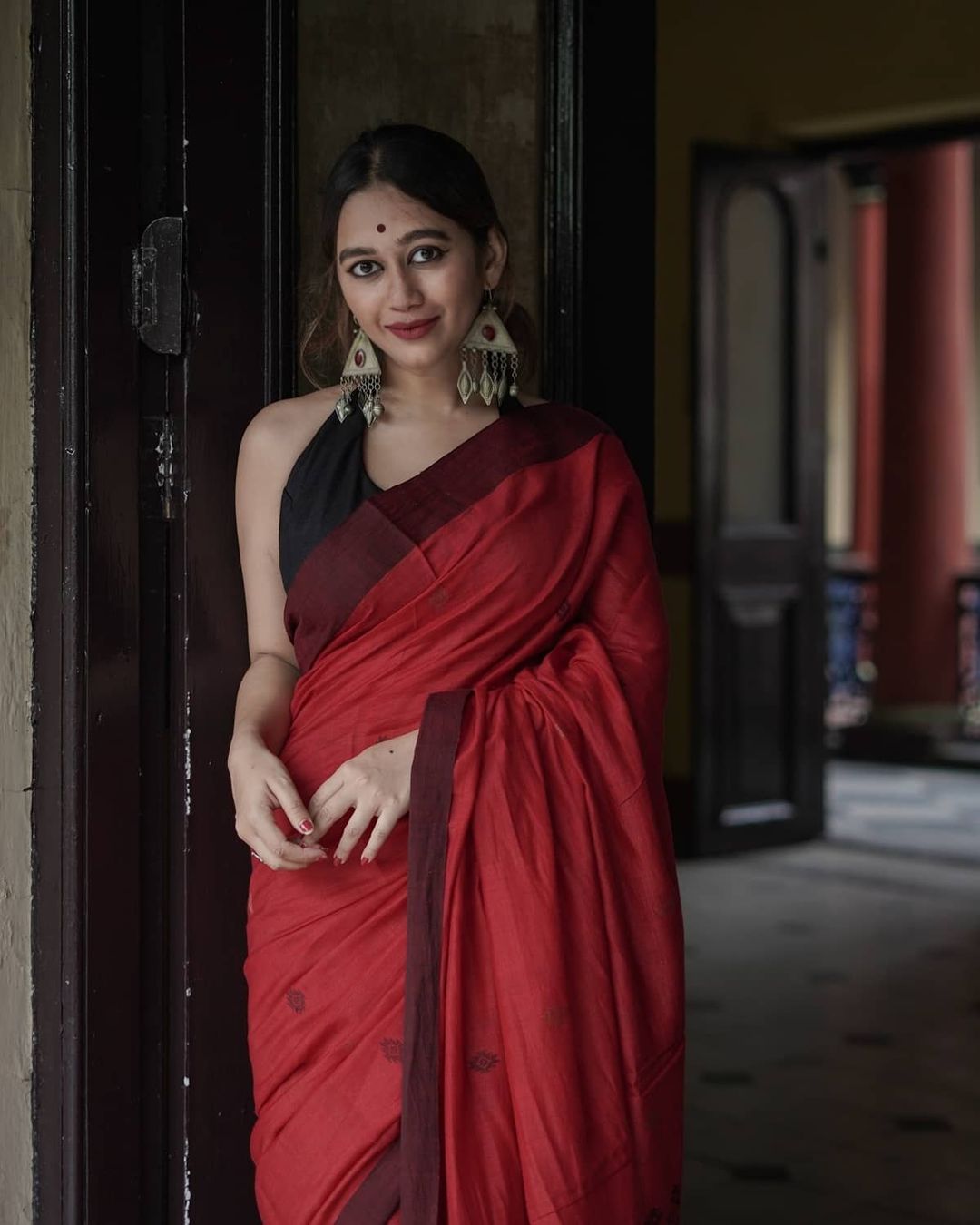 Women's Kanjivaram Banarasi Soft Cotton Silk  Saree With Blouse piece